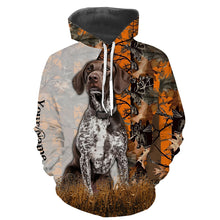 Load image into Gallery viewer, German Shorthaired Pointer dog hunting orange camo Custom Name Full Printing Shirts, Hunting Gifts NQS3569