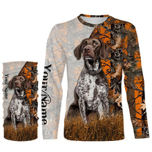 Load image into Gallery viewer, German Shorthaired Pointer dog hunting orange camo Custom Name Full Printing Shirts, Hunting Gifts NQS3569