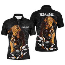 Load image into Gallery viewer, Custom Tiger broken glass Bowling Shirts For Men, Tiger Bowling Team Shirt Bowler Uniform Outfits NQS9147