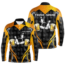 Load image into Gallery viewer, Black Camo Bowling Beer customize bowling shirts for men, Team bowling jerseys gift for bowlers NQS8224