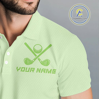 Green Men golf polo shirts custom golf outfits for men, Gift for golf lovers NQS10849