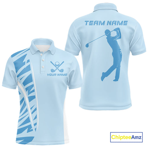 Blue matching golf polo shirts for couples custom couples golf outfits, Gift for golf lovers NQS10850