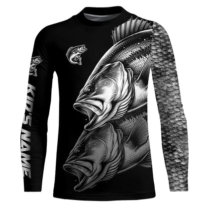 Largemouth Bass Fishing Custom Name 3D sun protection Performance long sleeve fishing shirts NQS4907