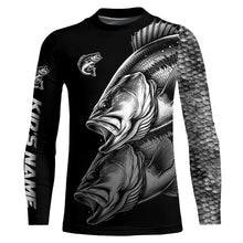 Load image into Gallery viewer, Largemouth Bass Fishing Custom Name 3D sun protection Performance long sleeve fishing shirts NQS4907