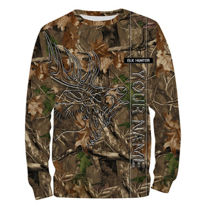 Elk Hunting tree camo Custom All Over Printed Shirt Personalized Hunting gifts For Men, women, Kid NQS3913