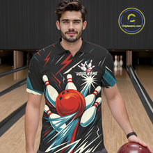 Load image into Gallery viewer, Lightning Thunder Retro Bowling Shirts For Men Custom Bowling Team League Jersey, Gift For Bowlers NQS10867