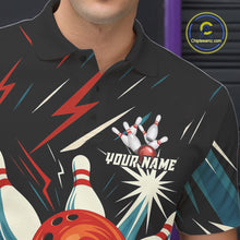 Load image into Gallery viewer, Lightning Thunder Retro Bowling Shirts For Men Custom Bowling Team League Jersey, Gift For Bowlers NQS10867