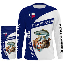 Load image into Gallery viewer, Texas Slam Redfish, Speckled Trout, Flounder Fishing Customize Name 3D All Over Printed Shirts NQS455