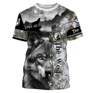 The Wolf Winter Camo Predators Hunting Customize Name 3D All Over Printed Shirts Personalized gifts NQS717