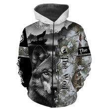 Load image into Gallery viewer, The Wolf Winter Camo Predators Hunting Customize Name 3D All Over Printed Shirts Personalized gifts NQS717