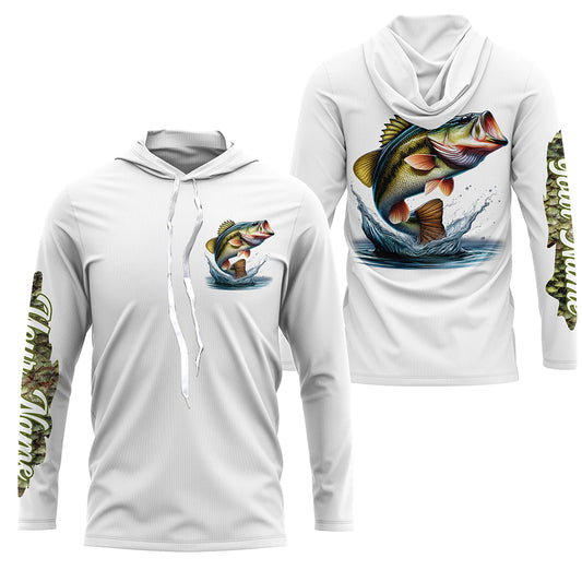 Largemouth Bass fishing Custom name Long sleeve Fishing Shirts, Bass Fishing jerseys NQS4340
