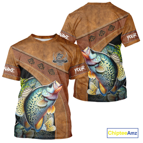 Crappie fishing UV protection custom name fishing shirts, performance shirts for men, women, kid NQS10264