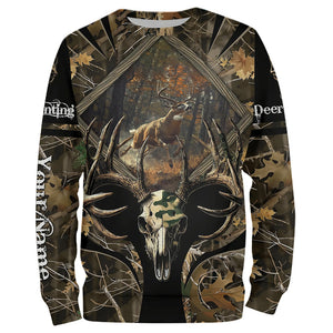 Deer Hunting Skull Camo Reaper Customize Name 3D All Over Printed Shirts Personalized gift NQS721