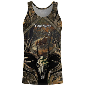 Deer Hunting Skull Camo Reaper Customize Name 3D All Over Printed Shirts Personalized gift NQS721