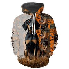 Load image into Gallery viewer, Coonhound dog hunting orange camo Custom Name Full Printing Shirts, best coon hunting dog Hunting Gift NQS4136