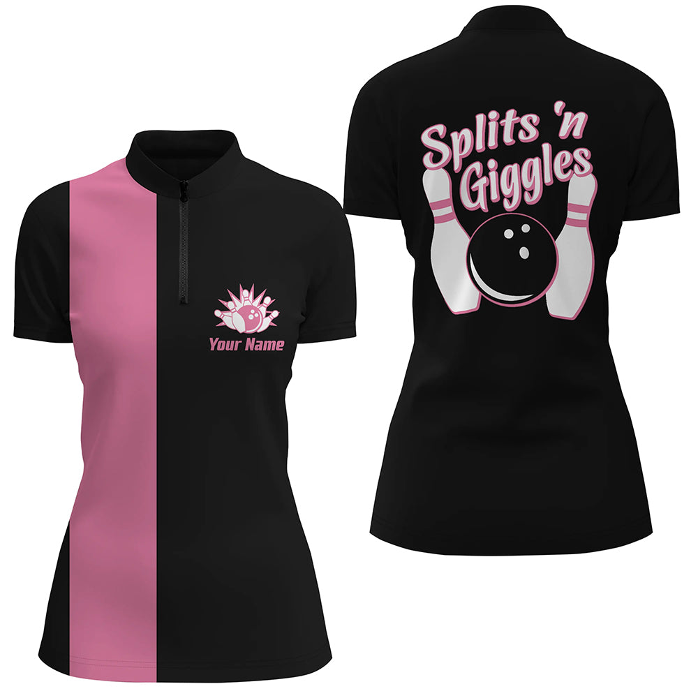Custom bowling shirt for women – personalized team jersey front view