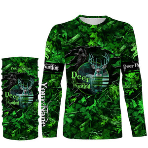 Country Girl Deer hunting green camo Custom Name all over printed shirts, Hunting gift for hunter girl NQS4373