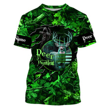 Load image into Gallery viewer, Country Girl Deer hunting green camo Custom Name all over printed shirts, Hunting gift for hunter girl NQS4373