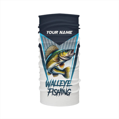 Personalized Walleye fishing Tournament Long Sleeve Fishing Shirts, Walleye Fishing Jersey | Blue NQS9225
