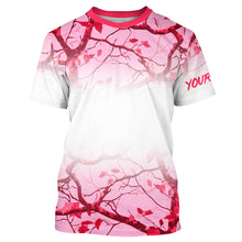 Load image into Gallery viewer, Personalized name White and Pink Camo performance long sleeve team fishing tournament shirts for women NQS9241