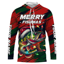 Load image into Gallery viewer, Personalized funny Christmas Walleye Fishing Shirts, Mery Fishmas Fishing gift for men, women, kid NQS9007