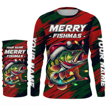 Load image into Gallery viewer, Personalized funny Christmas Walleye Fishing Shirts, Mery Fishmas Fishing gift for men, women, kid NQS9007