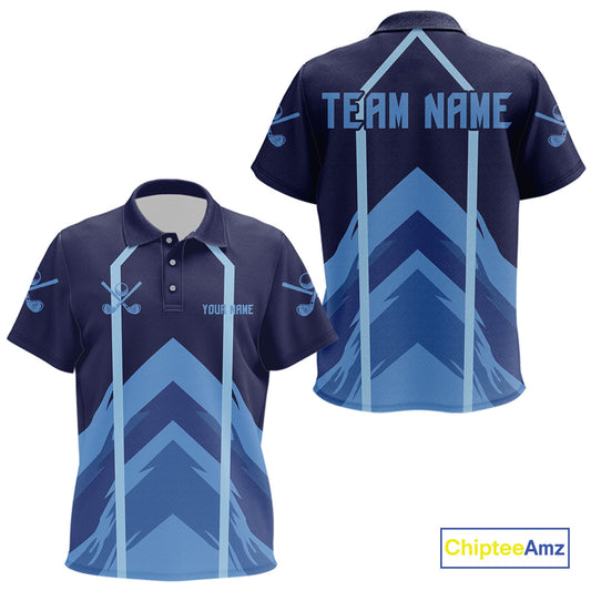 Golf polo shirts For Kid custom team Kid golf top, unique golf gifts | Blue NQS10015