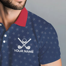 Load image into Gallery viewer, Texas Flag Golf Polo Shirts For Men Custom Team Name golf tops for mens, patriotic golf gifts NQS9769