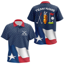 Load image into Gallery viewer, Texas Flag Golf Polo Shirts For Kid Custom Team Name Kid golf tops, patriotic golf gifts NQS9769