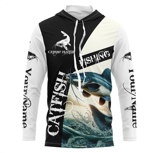 Catfish Fishing Customize Name All Over Printed Shirts Personalized Fishing Gift For Men, Women NQS383