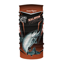 Load image into Gallery viewer, Black &amp; Orange Chinook Salmon Long Sleeve Fishing Shirt, Personalized Salmon Fishing Tounament Jersey NQS9773