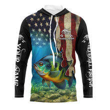 Load image into Gallery viewer, Bluegill Fishing 3D American Flag Patriotic Customize name All over printed shirts NQS516