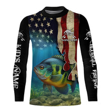 Load image into Gallery viewer, Bluegill Fishing 3D American Flag Patriotic Customize name All over printed shirts NQS516