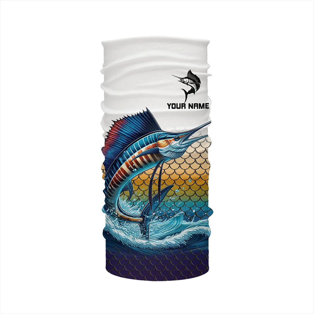 Sailfish Fishing jerseys, Sailfish scales Custom UV protection Long Sleeve Performance Fishing Shirts NQS6015