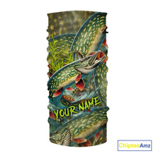 Load image into Gallery viewer, Personalized Northern Pike Fishing jerseys, Pike scales long sleeve fishing shirts uv protection NQS10333