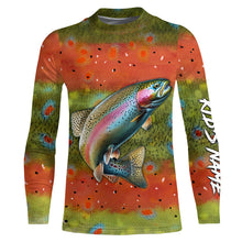 Load image into Gallery viewer, Rainbow trout scales fishing jerseys custom performance Long Sleeve tournament fishing shirts NQS6730