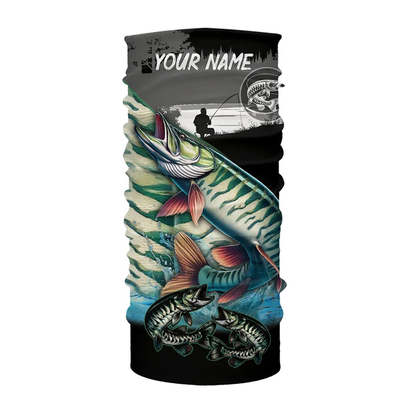 Musky fishing scales customize performance long sleeves Fishing shirts, Muskie fishing jerseys NQS5655