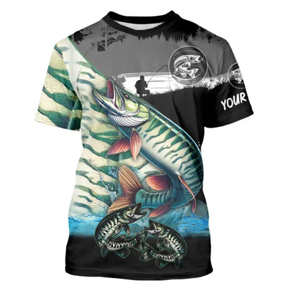 Musky fishing scales customize performance long sleeves Fishing shirts, Muskie fishing jerseys NQS5655