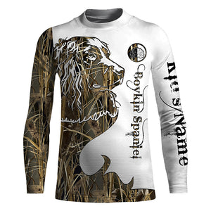 Boykin Spaniel best hunting dog camo shirts - personalized waterfowl camo dog hunting shirts NQSD15