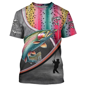 Rainbow trout fishing freshwater personalized fishing tournament shirts sun protection fishing apparel NQS5675