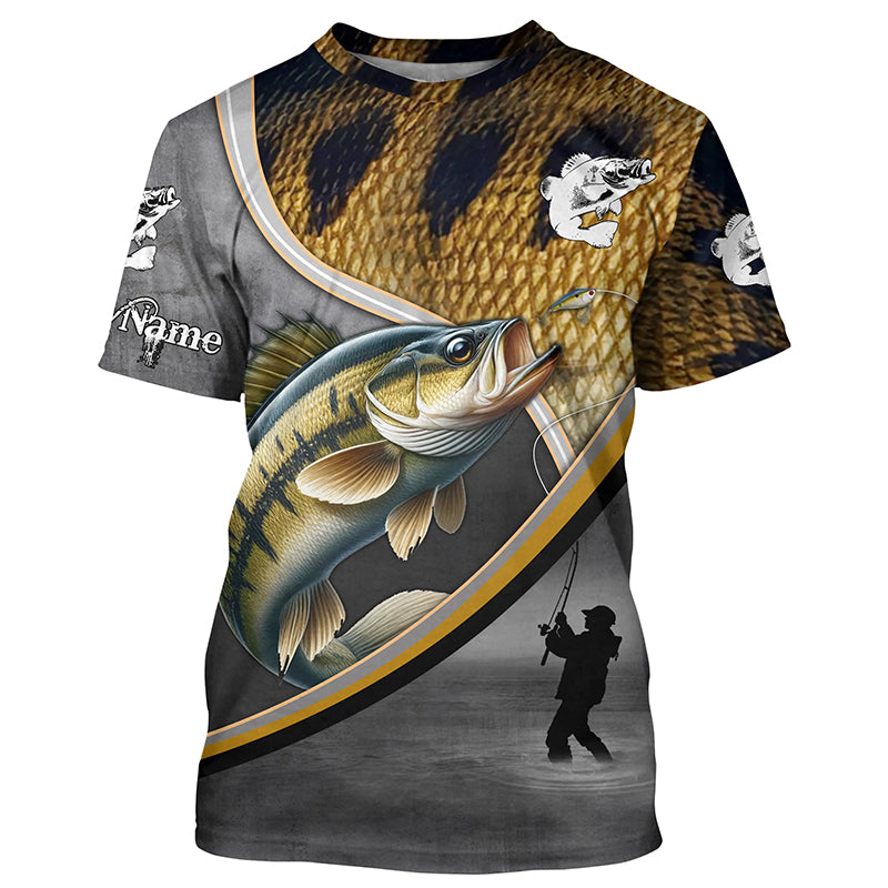 Smallmouth Bass fishing freshwater personalized fishing tournament sun protection fishing apparel NQS5676