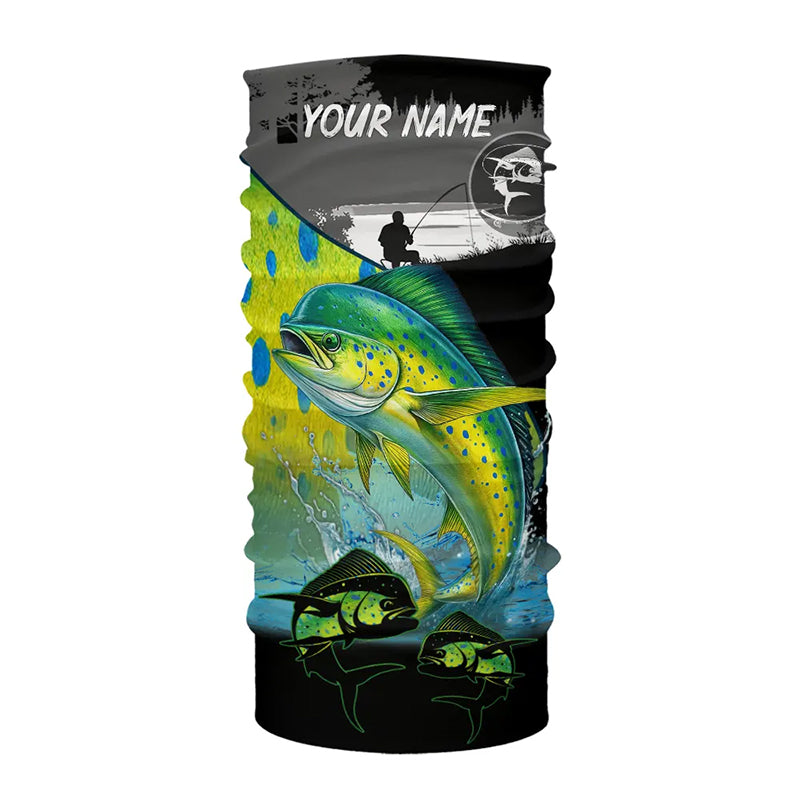 Mahi Mahi fishing scale Customize name long sleeves UV protection Fishing apparel NQS807