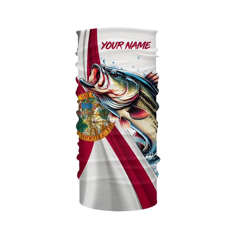 Largemouth Bass fishing Florida flag patriotic fishing Custom UV protection tournament Fishing Shirts NQS5684