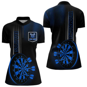Personalized Black and Blue Darts Shirt For Women Custom Dart Outfit Team Jerseys NQS9498