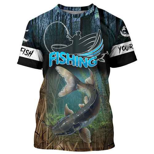 Catfish Fishing Customize gifts for fishing lovers, catfish fishing camo jerseys NQS1787
