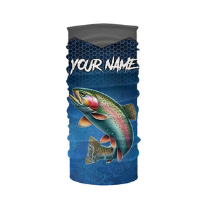 Blue camo Rainbow trout fishing Custom performance long sleeve team Trout fishing tournament shirts NQS8237