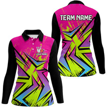Load image into Gallery viewer, Colorful Bowling Polo, Quarter Zip Shirts For Women Custom Bowling Team Jersey, Gift For Bowlers NQS8921