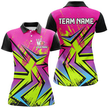 Load image into Gallery viewer, Colorful Bowling Polo, Quarter Zip Shirts For Women Custom Bowling Team Jersey, Gift For Bowlers NQS8921