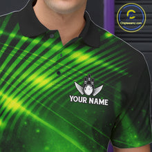 Load image into Gallery viewer, Green Light Bowling Polo, Quarter Zip Shirts For Men Custom Bowling Team Jerseys, Gift For Bowlers NQS11737