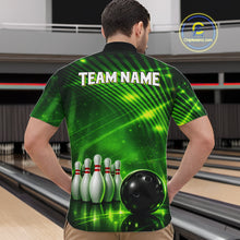 Load image into Gallery viewer, Green Light Bowling Polo, Quarter Zip Shirts For Men Custom Bowling Team Jerseys, Gift For Bowlers NQS11737